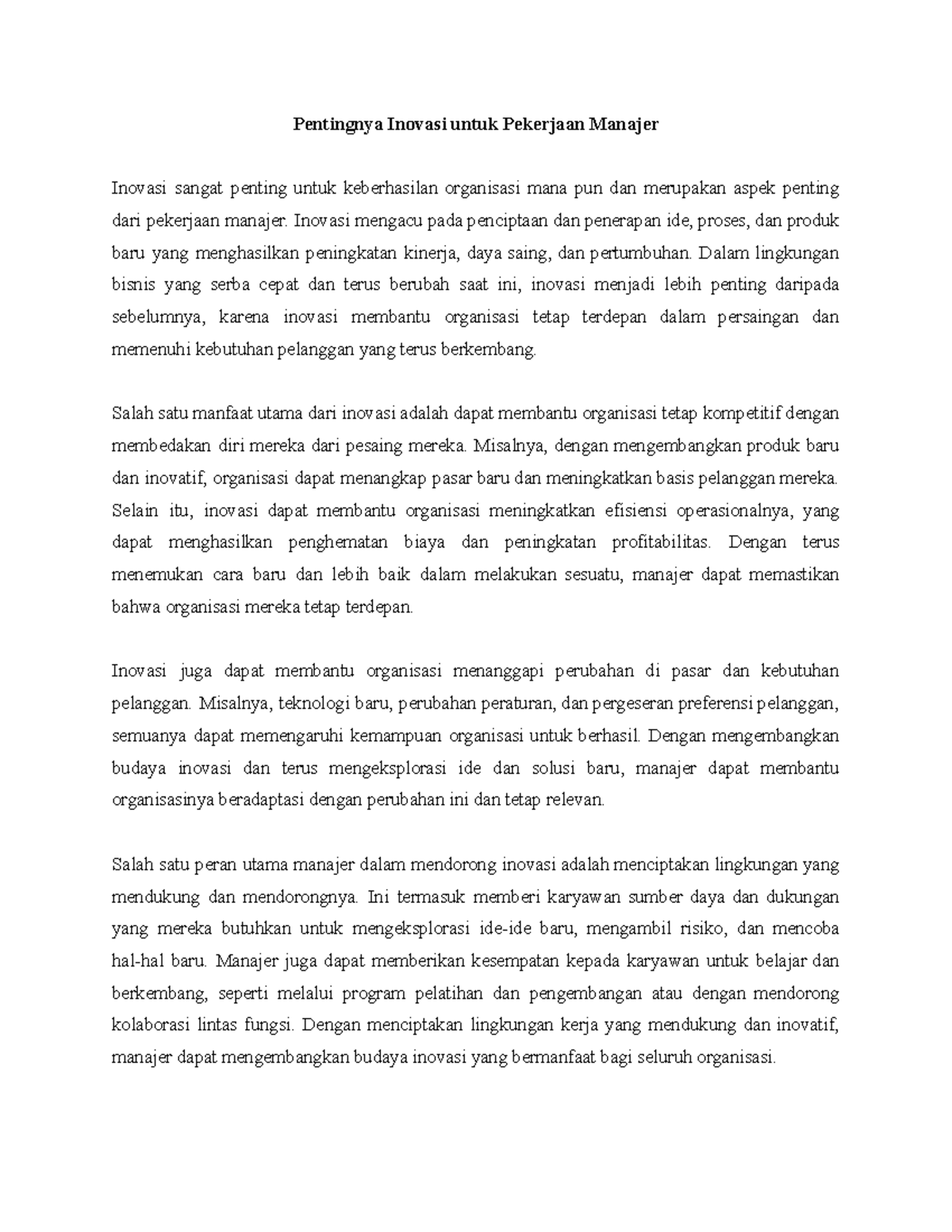 Pentingnya Teknologi dalam Inovasi