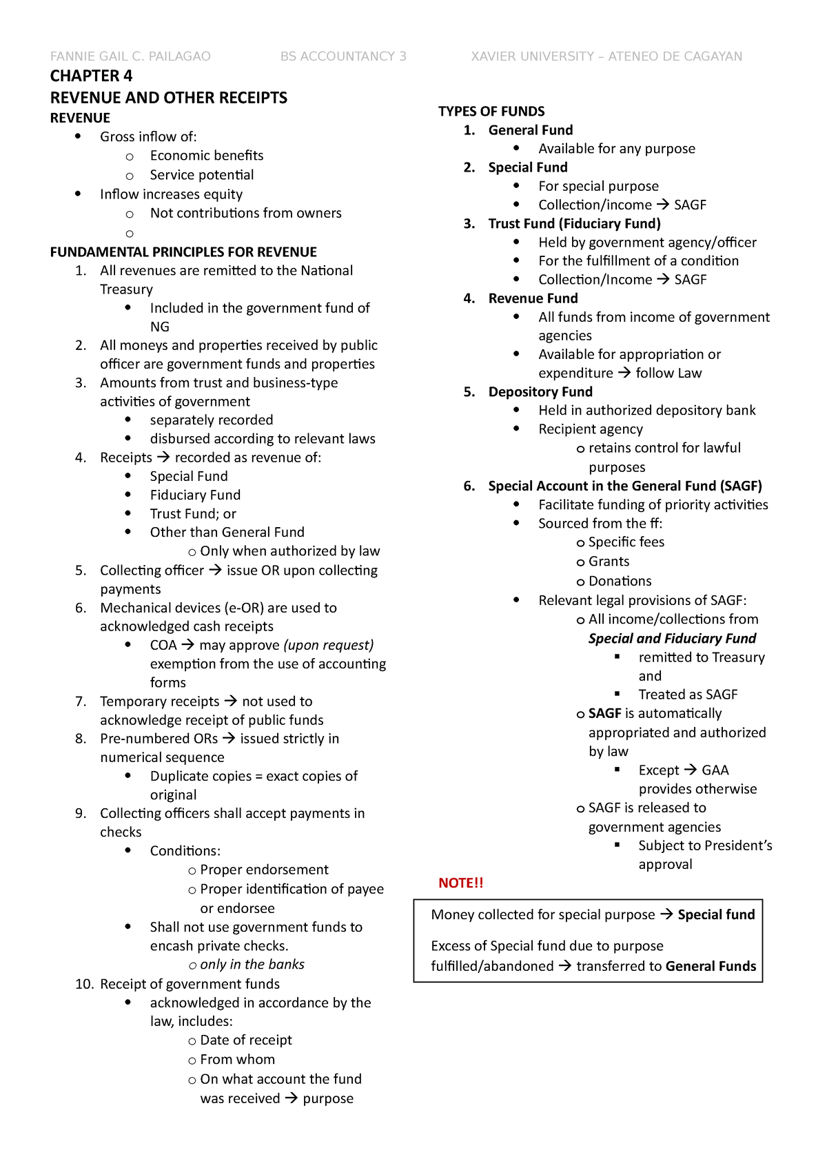 Chapter 4 - Government Accounting Revenue And Other Receipts - CHAPTER ...