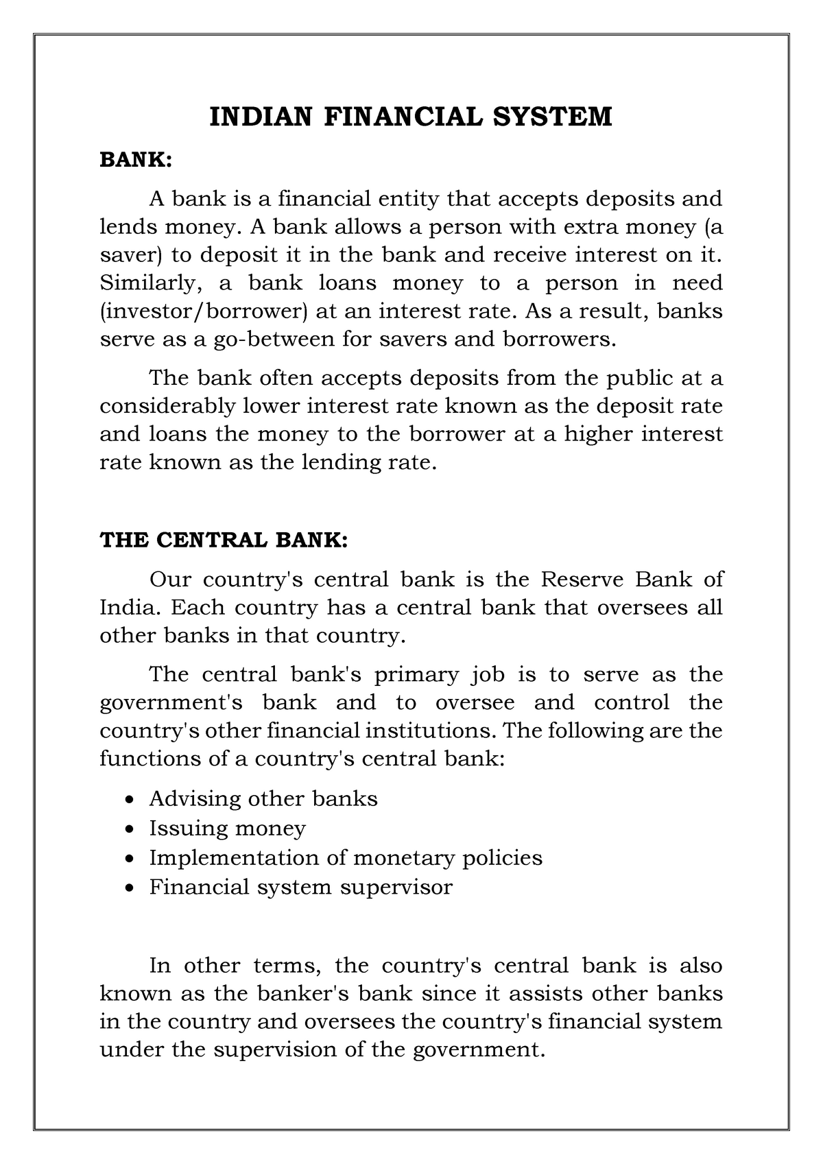 various-types-of-banks-and-their-functions-money-and-banking-studocu