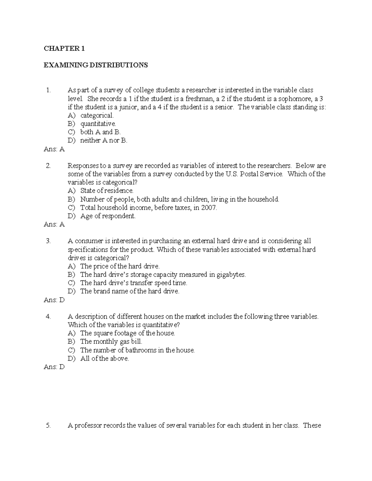 Practice questions - Chapter 1 (with answers) - CHAPTER 1 EXAMINING ...