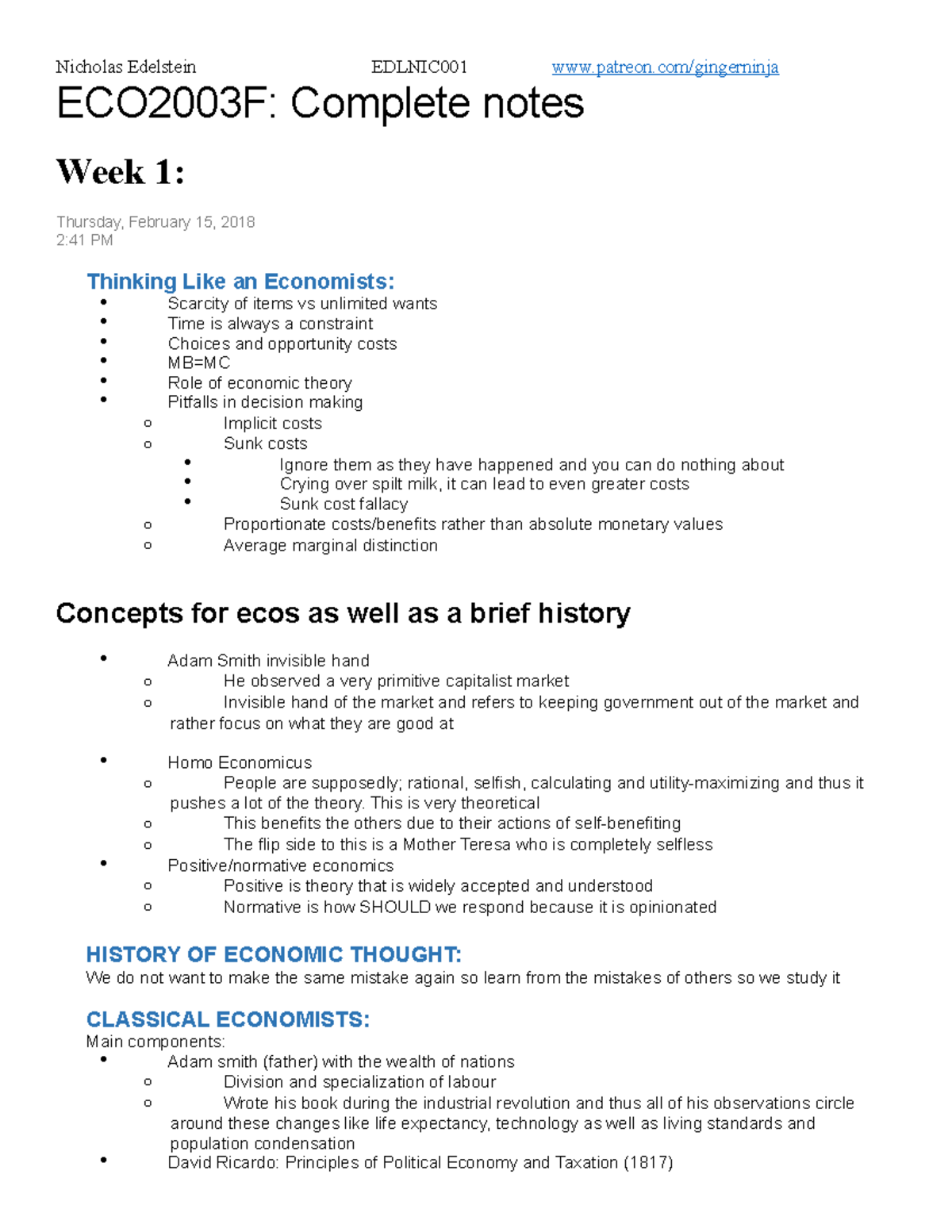 Ecos2003 F Term Notes - Summary Microeconomics 2 - ECO2003F: Complete ...