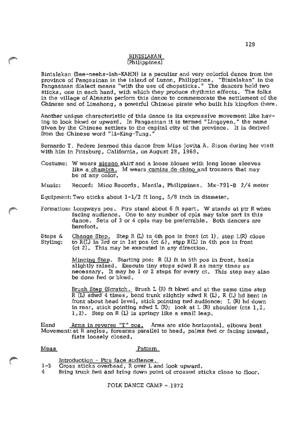 Binislakan Philippine Folk dance Studocu