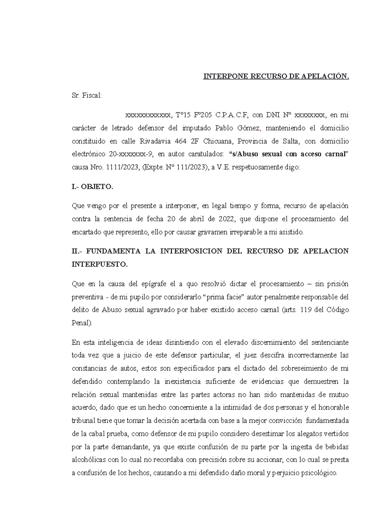 Ppa 4 F4 Interpone Recurso De Apelación Interpone Recurso De