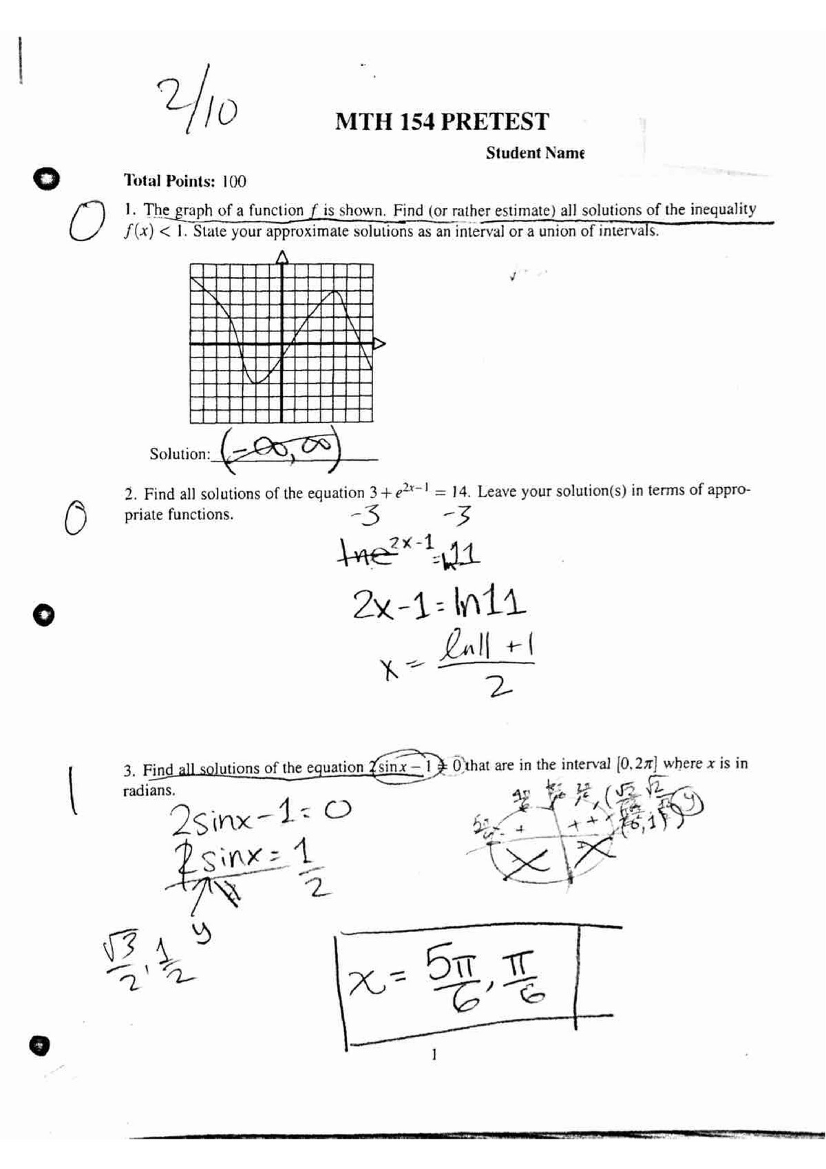 mth-154-pre-test-mth-154-studocu