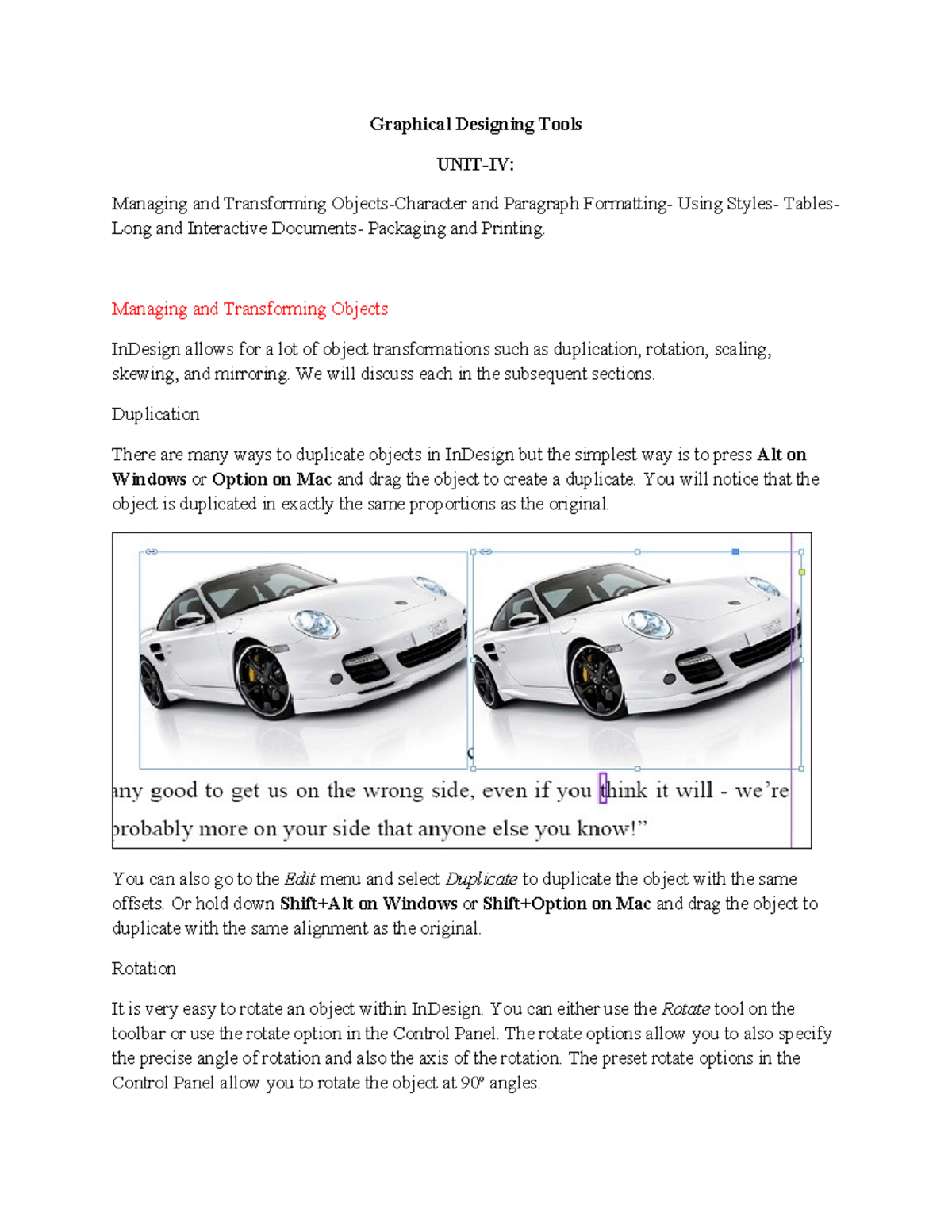 UNIT-IV Graphical Designing Tools - Graphical Designing Tools UNIT-IV ...