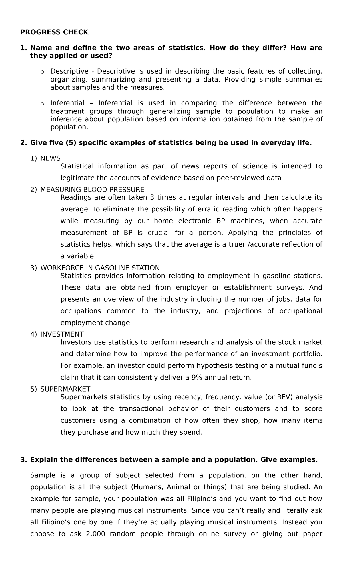 What Are The Two Areas Of Statistics