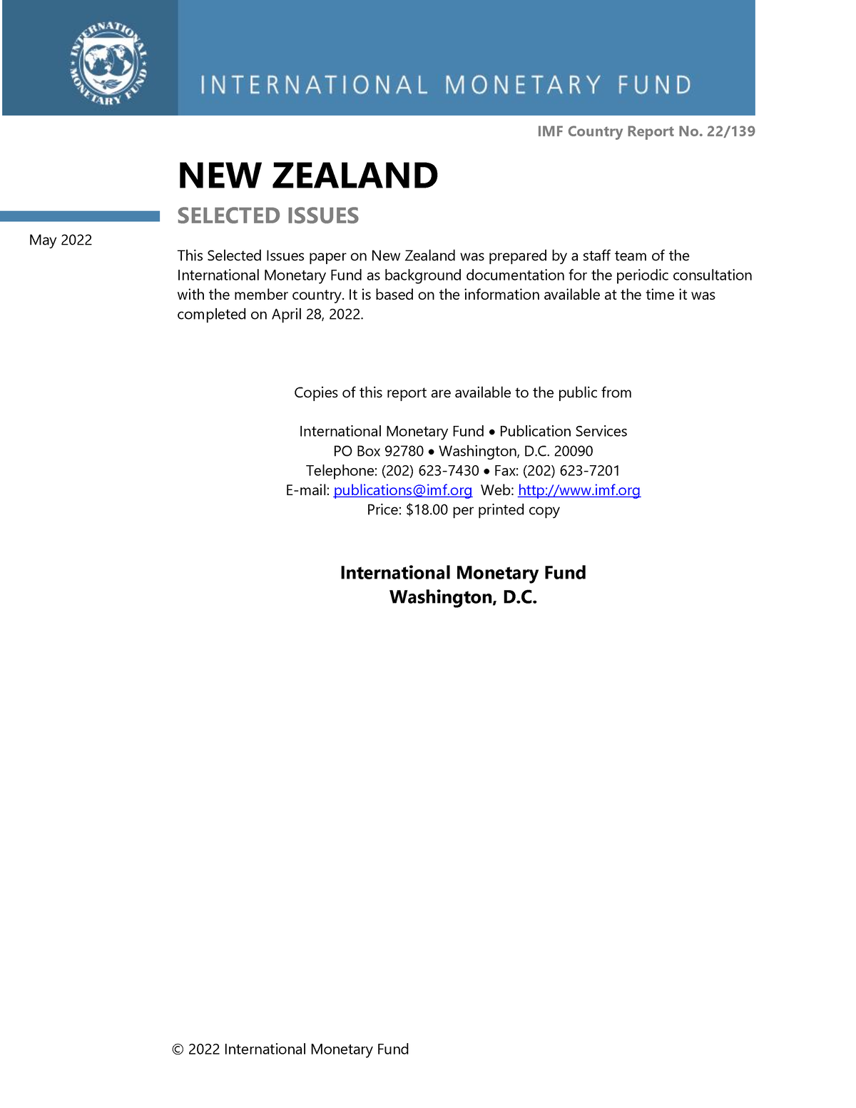 1 Nzlea 2022002 - N Kh Uf - © 2022 International Monetary Fund IMF ...