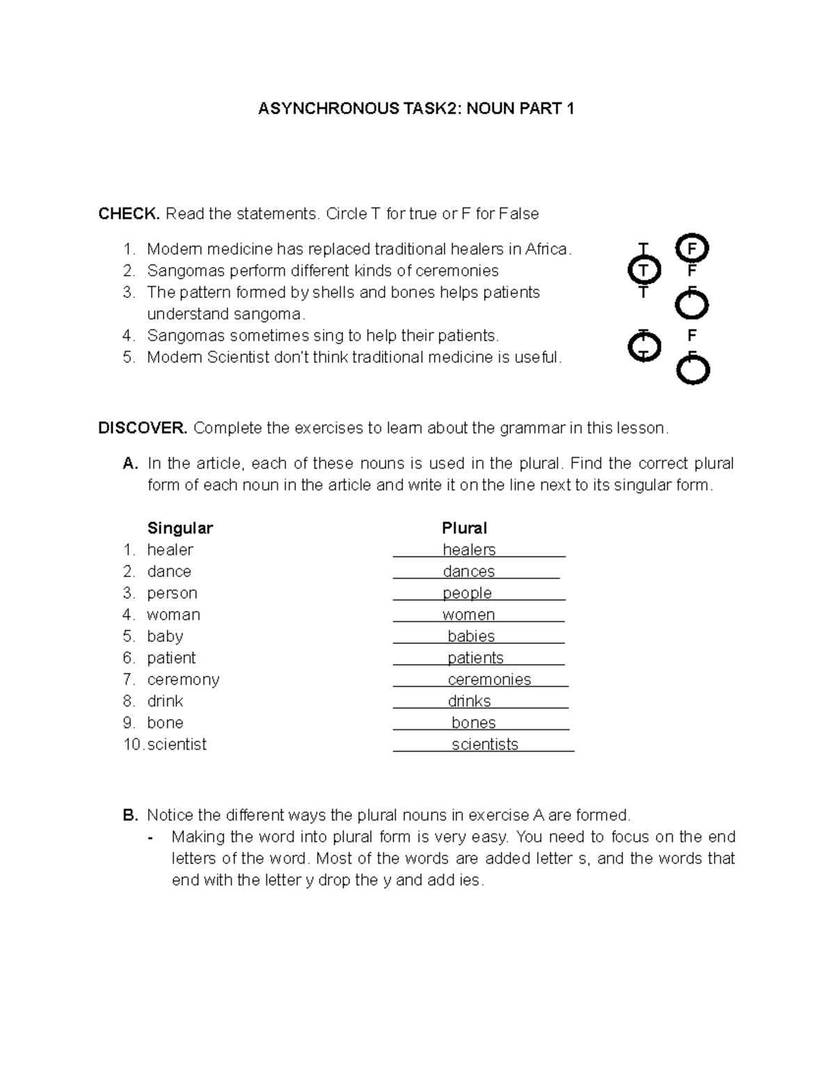 Asynchronous task 2 GE-PC Activity - Bachelor of Science Nursing - Studocu