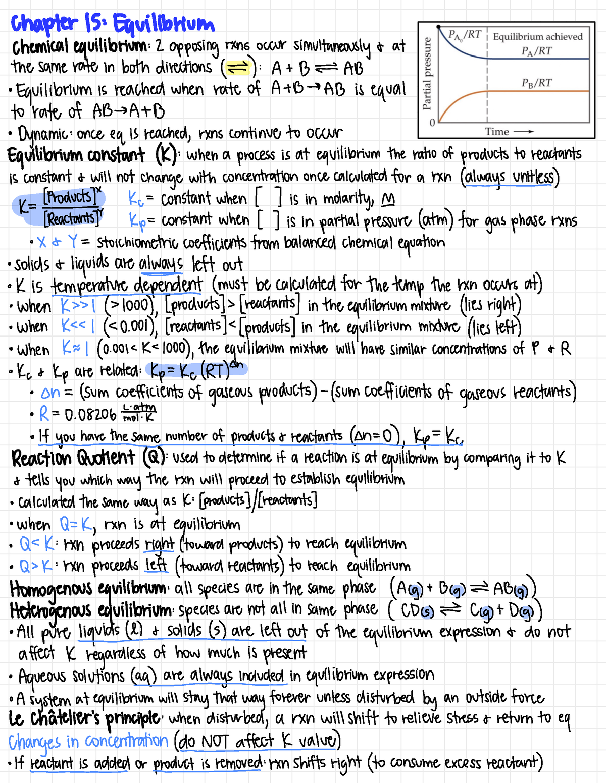 CH 15 - Dr Yoblinski (BJ) - chapter 15 : Equilibrium chemical ...