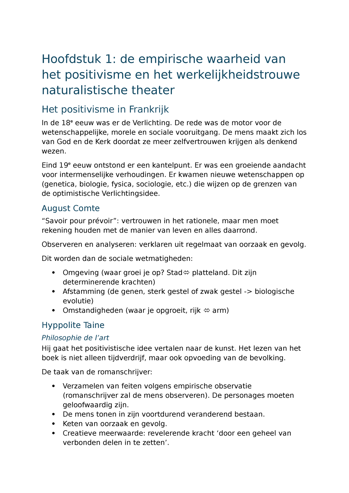 Theater - Samenvatting Van De Ppt's Met Lesnotities Erin Verwerkt ...