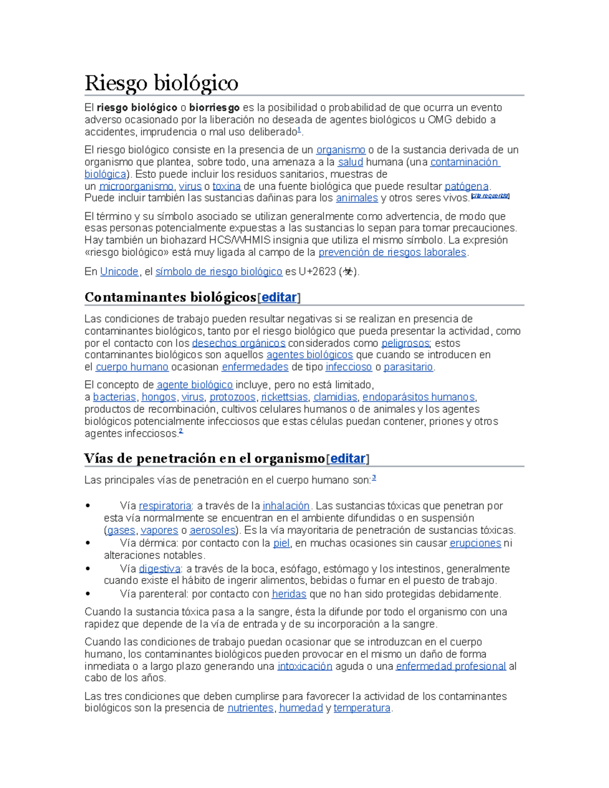 Riesgo Biologicos - Riesgo Biológico El Riesgo Biológico O Biorriesgo ...