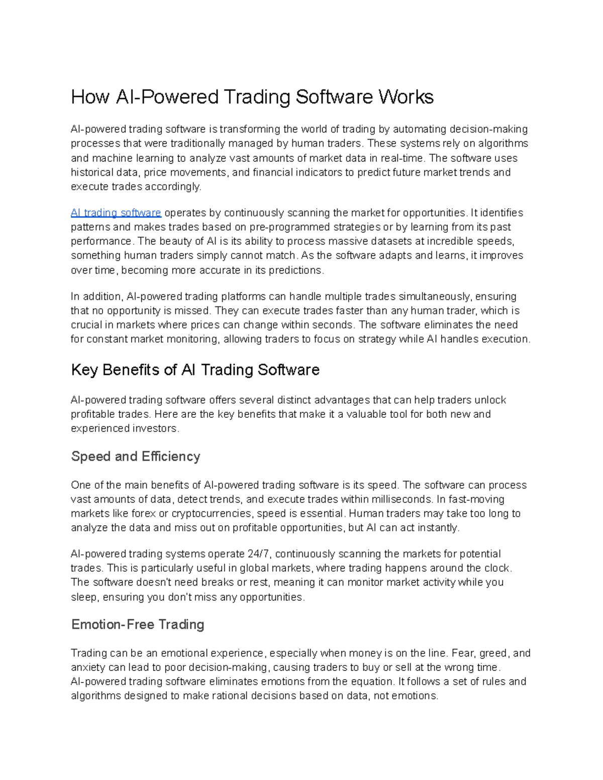 Unlock Profitable Trades with AI-Powered Trading Software - How AI ...