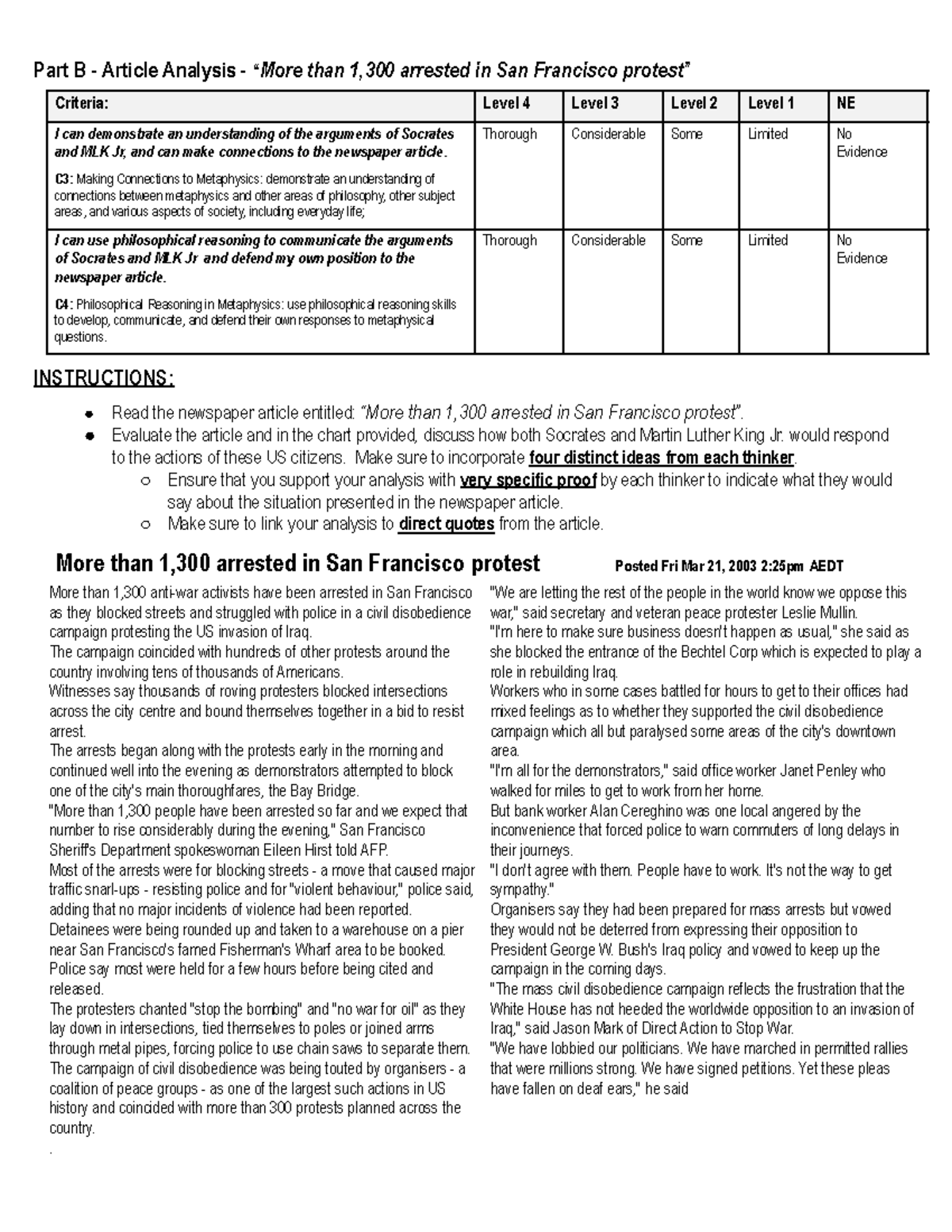 Intro Unit Test Part B - Article Analysis - Part B - Article Analysis ...