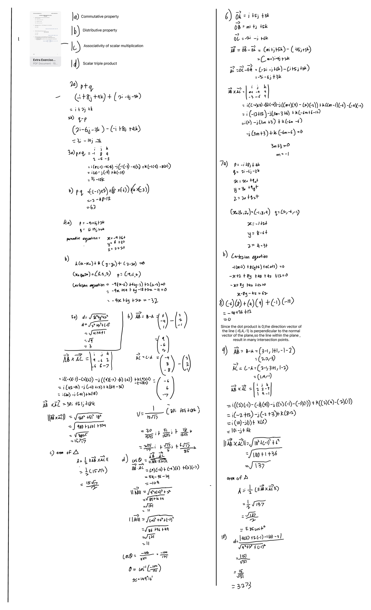 Extra exercise LU10 - Matrices - Maths - Commutative property ...