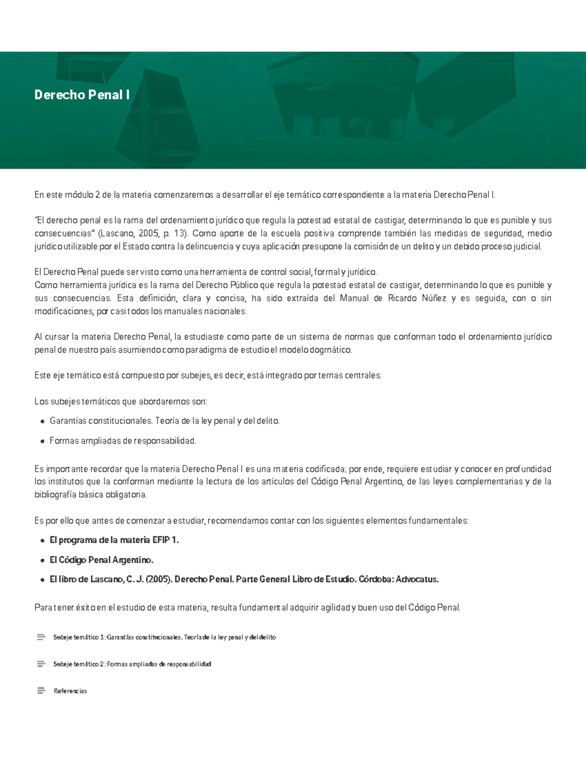 Modulo 2 Penal 1 Efip Siglo 21 Efip Modulo Derecho Penal 1 Siglo