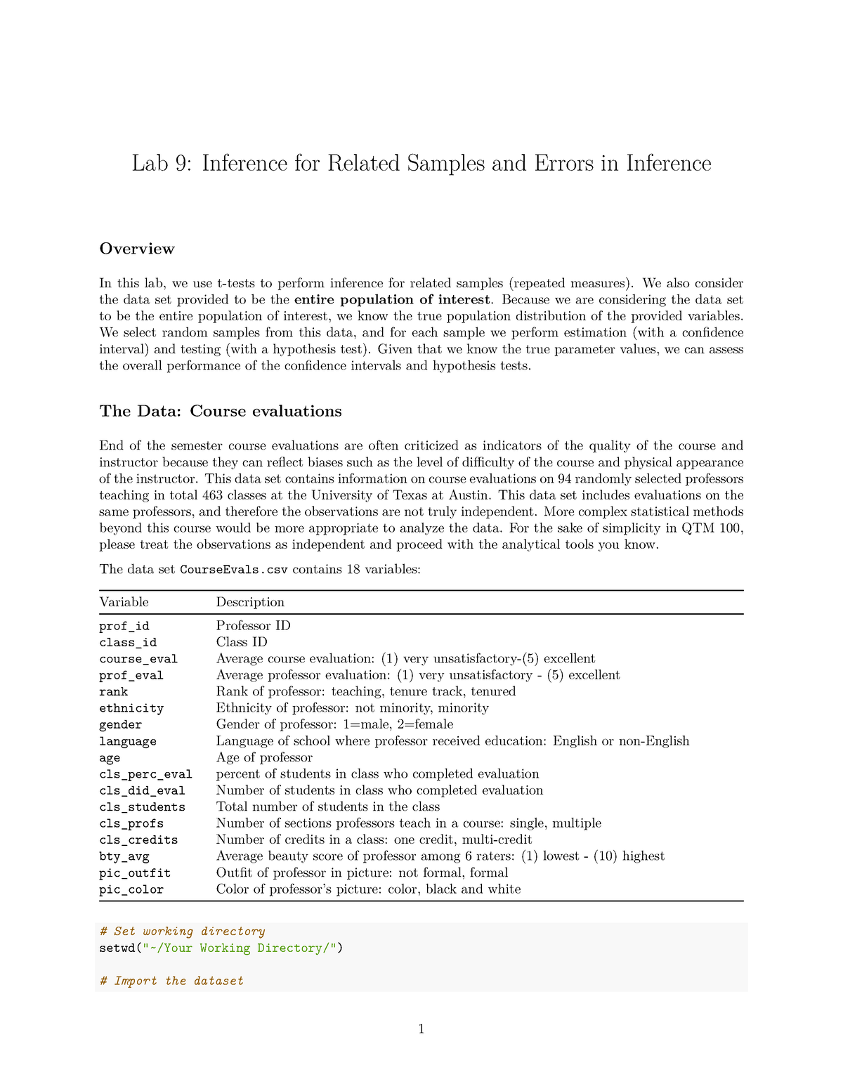 Lab9 Manual - Inference For Numerical Data - Lab 9: Inference For ...