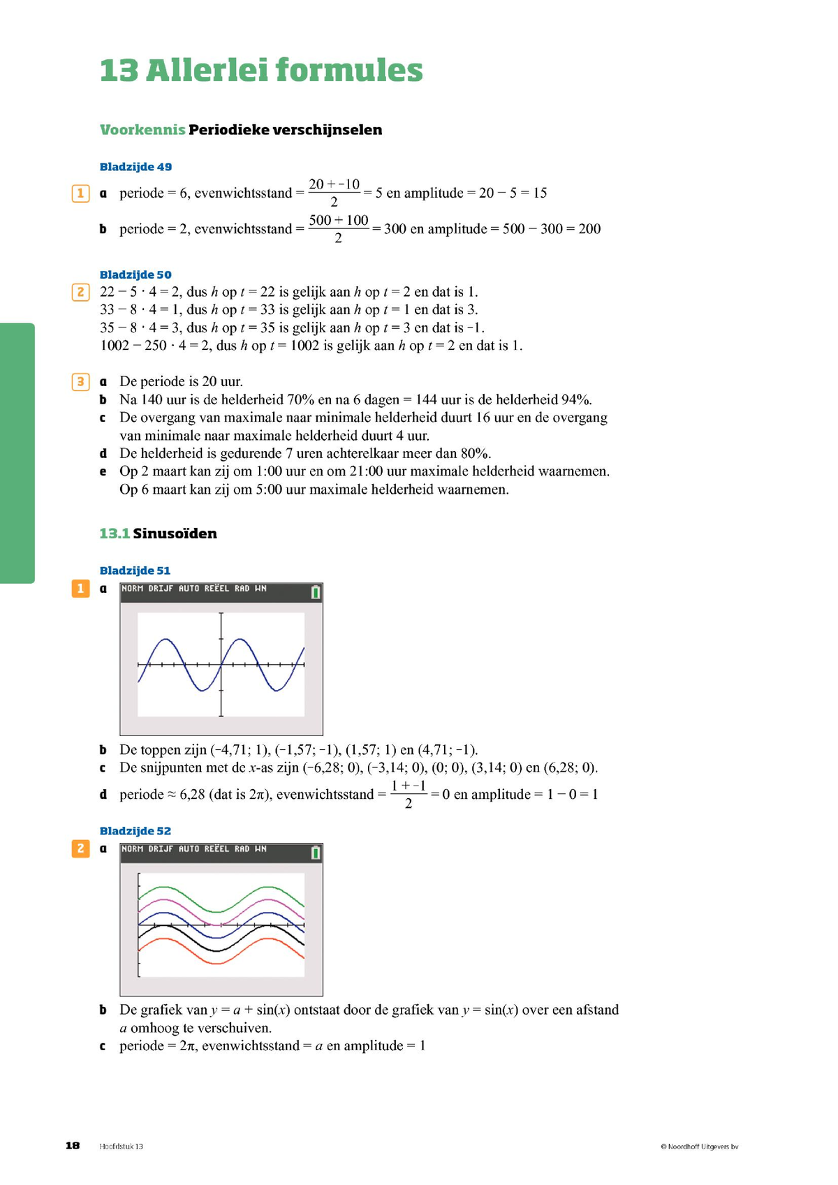 VWO-A H13 Uitwerkingen - Wiskunde A - Studeersnel