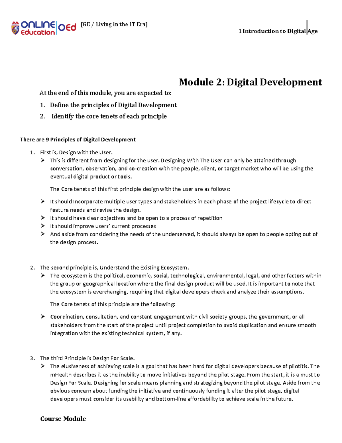 GE6103 - Living in the IT Era (Module) - [GE / Living in the IT Era] 1 ...