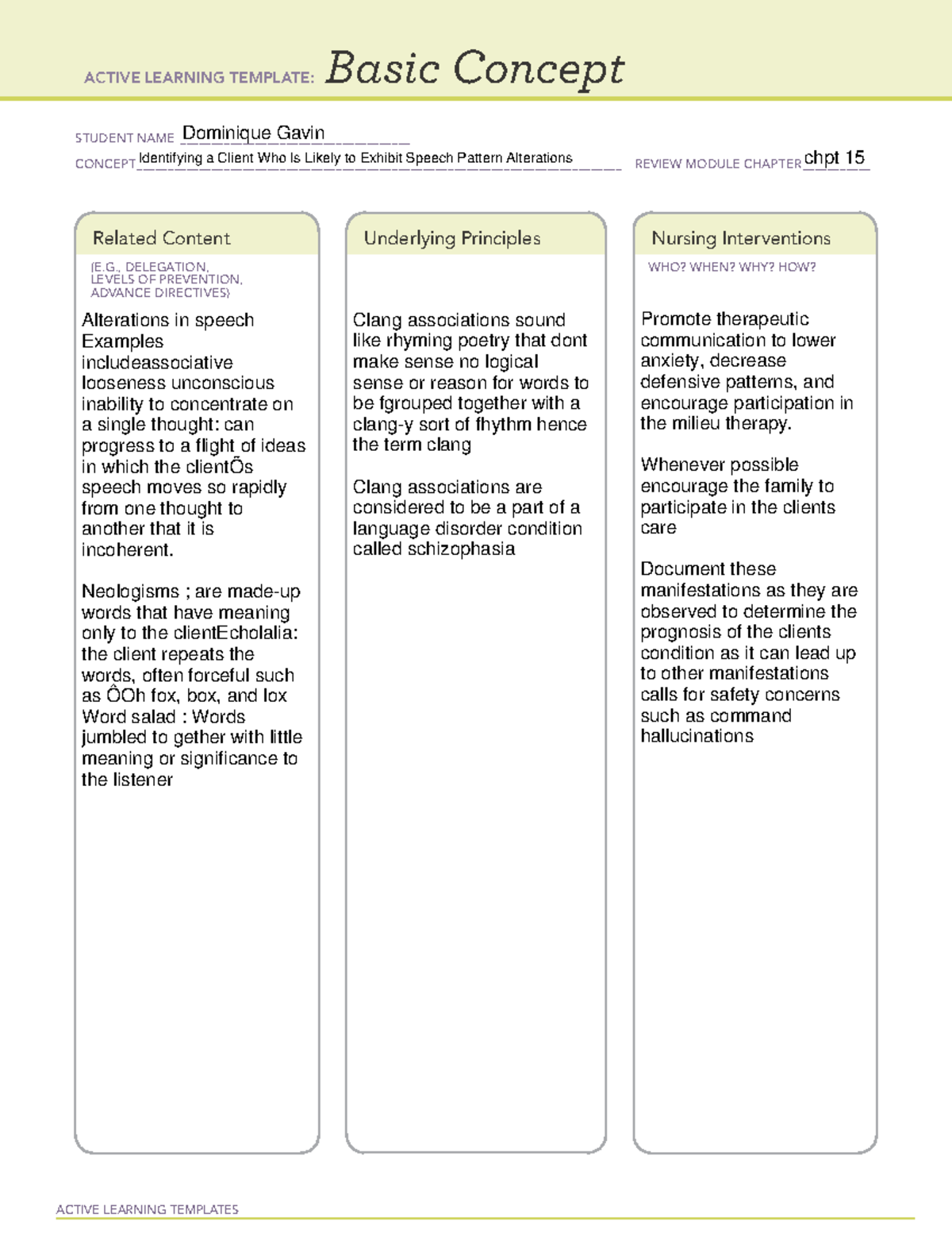 Identifying a client who is likely to exhibit speech pattern ...