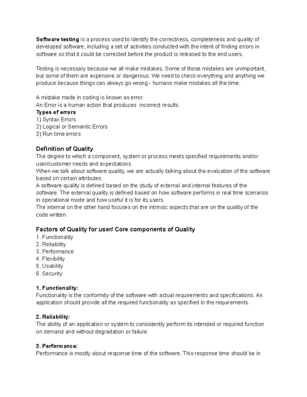 Software Testing Unit 1 - Software testing is a process used to ...