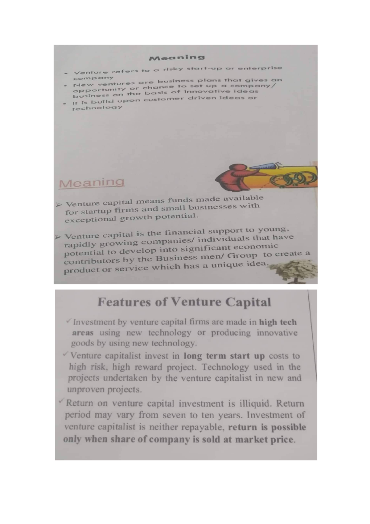 Venture Capital - LESSON - Meaning Venture refers to a risky or ...
