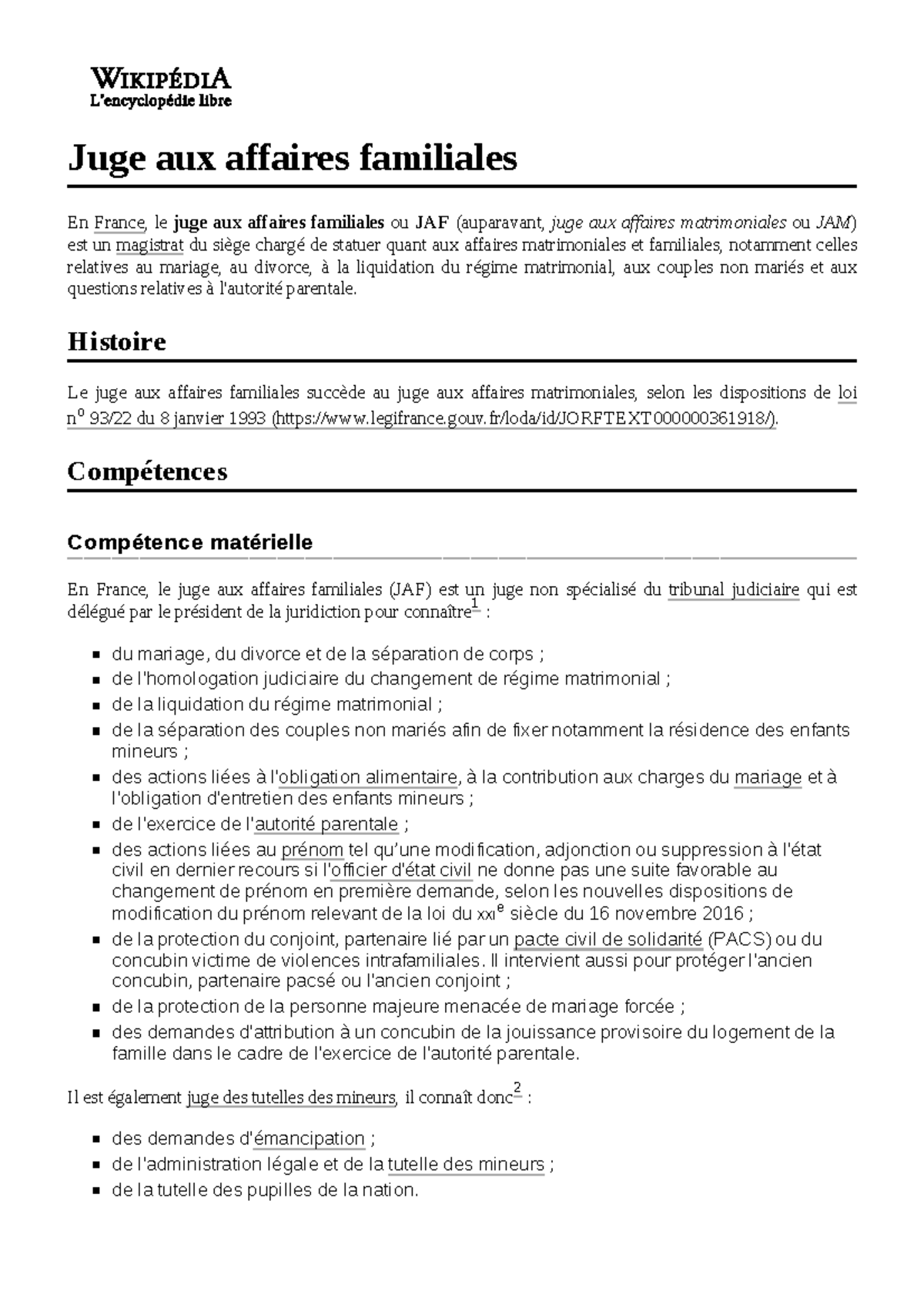 Juge aux affaires familiales - Le juge aux affaires familiales succède ...