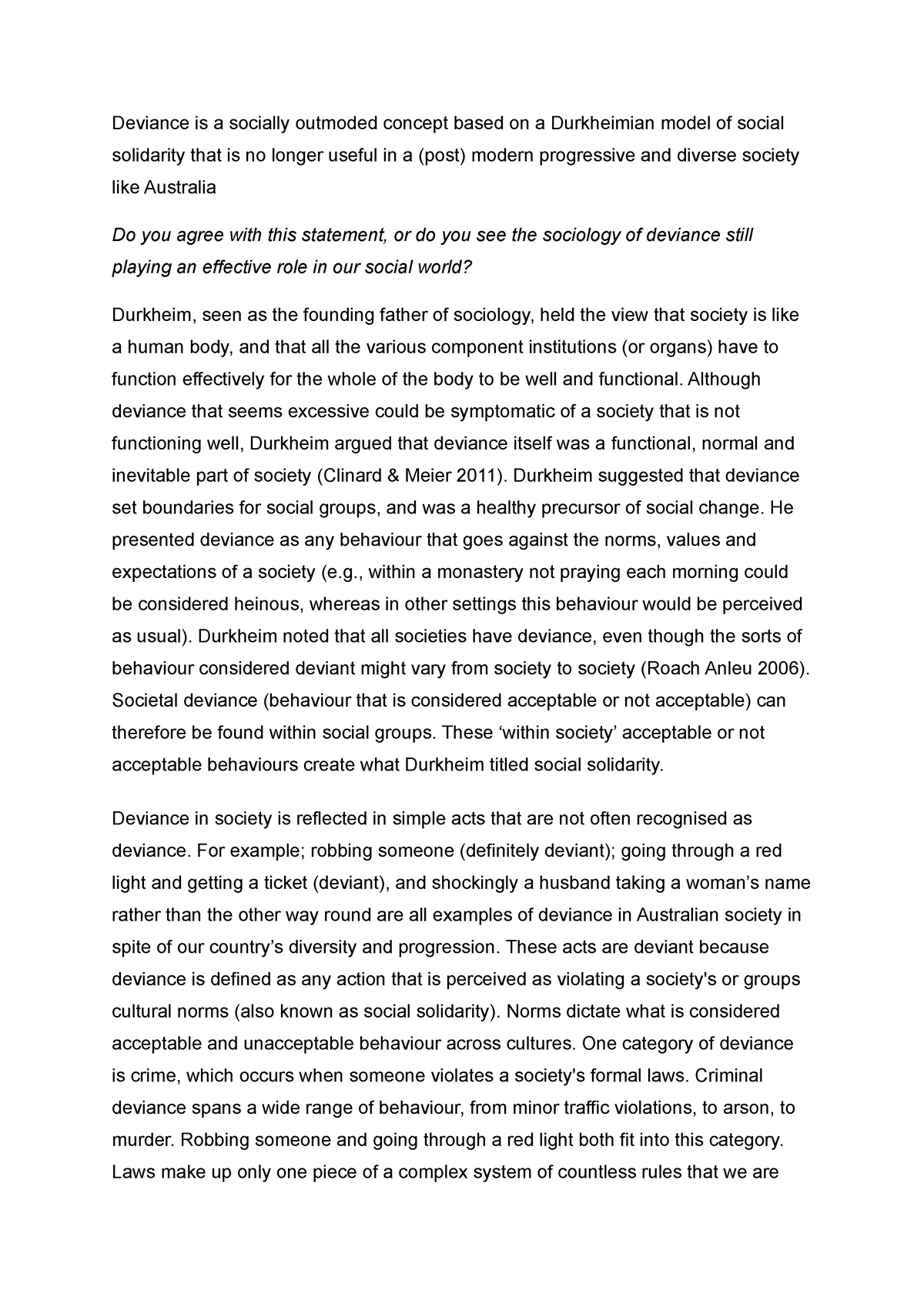 deviance essay pdf