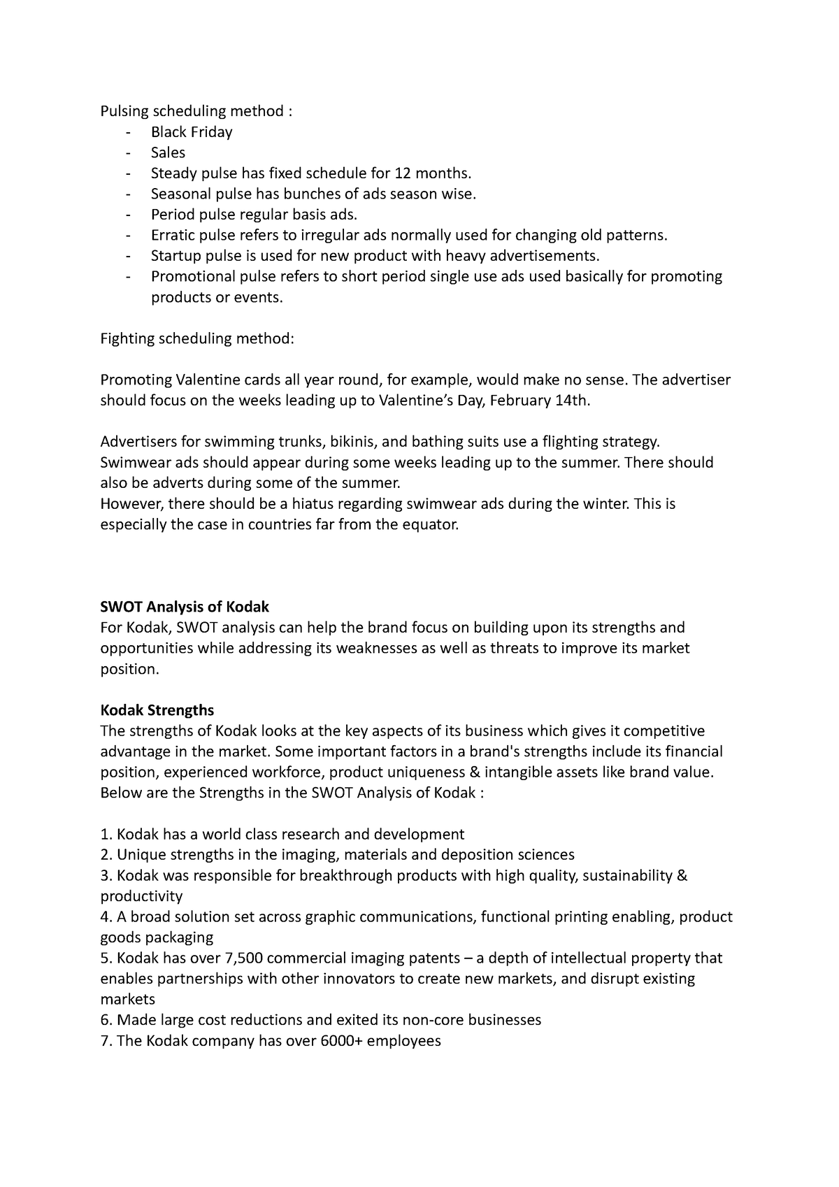 Pulsing scheduling method - Seasonal pulse has bunches of ads season ...