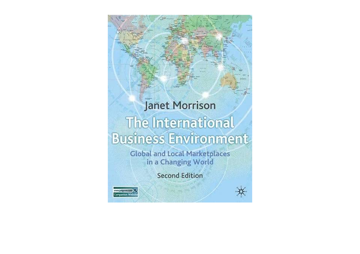 PDF Read Online The International Business Environment Global And Local ...