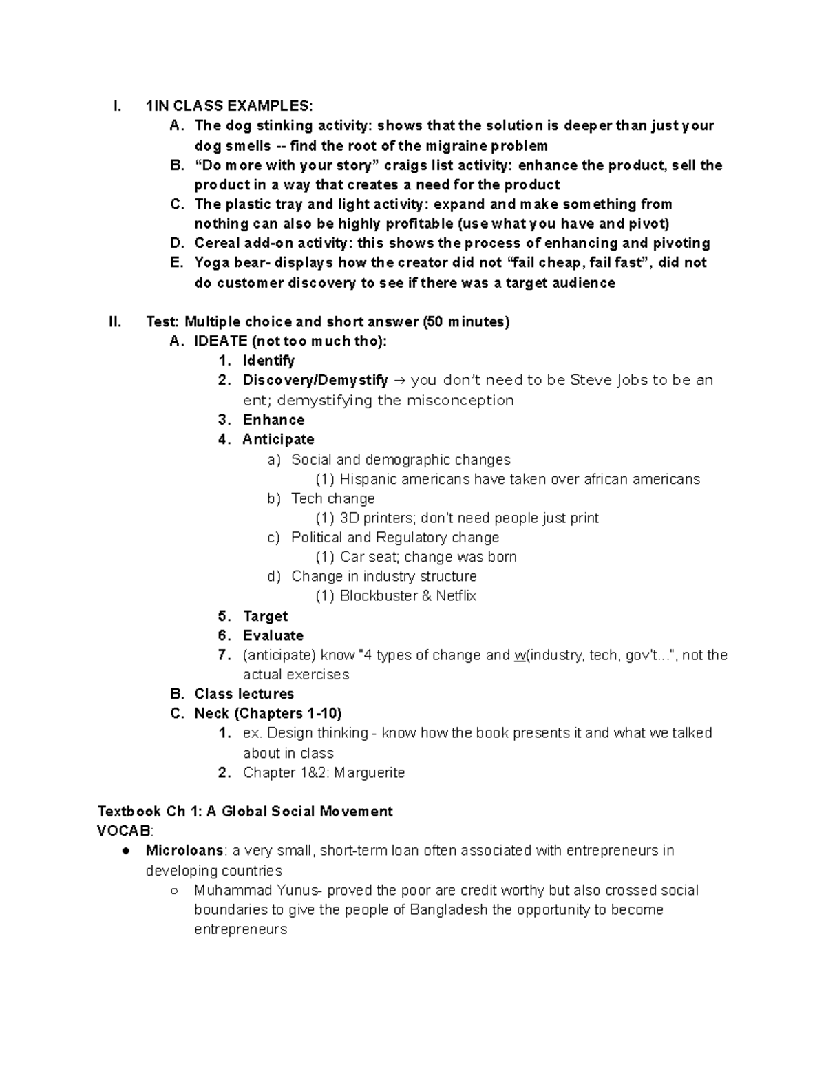ENT 201 Notes - All lectures outlined with in-class examples Entire ...