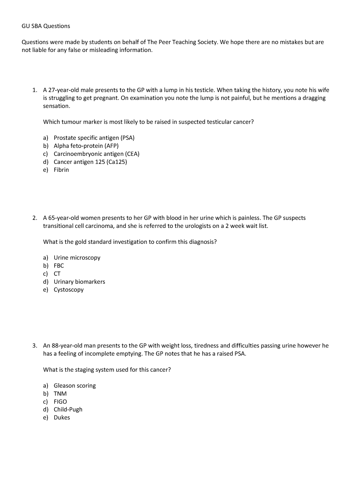 Httpswww.peerteaching.co - GU SBA Questions Questions were made by ...