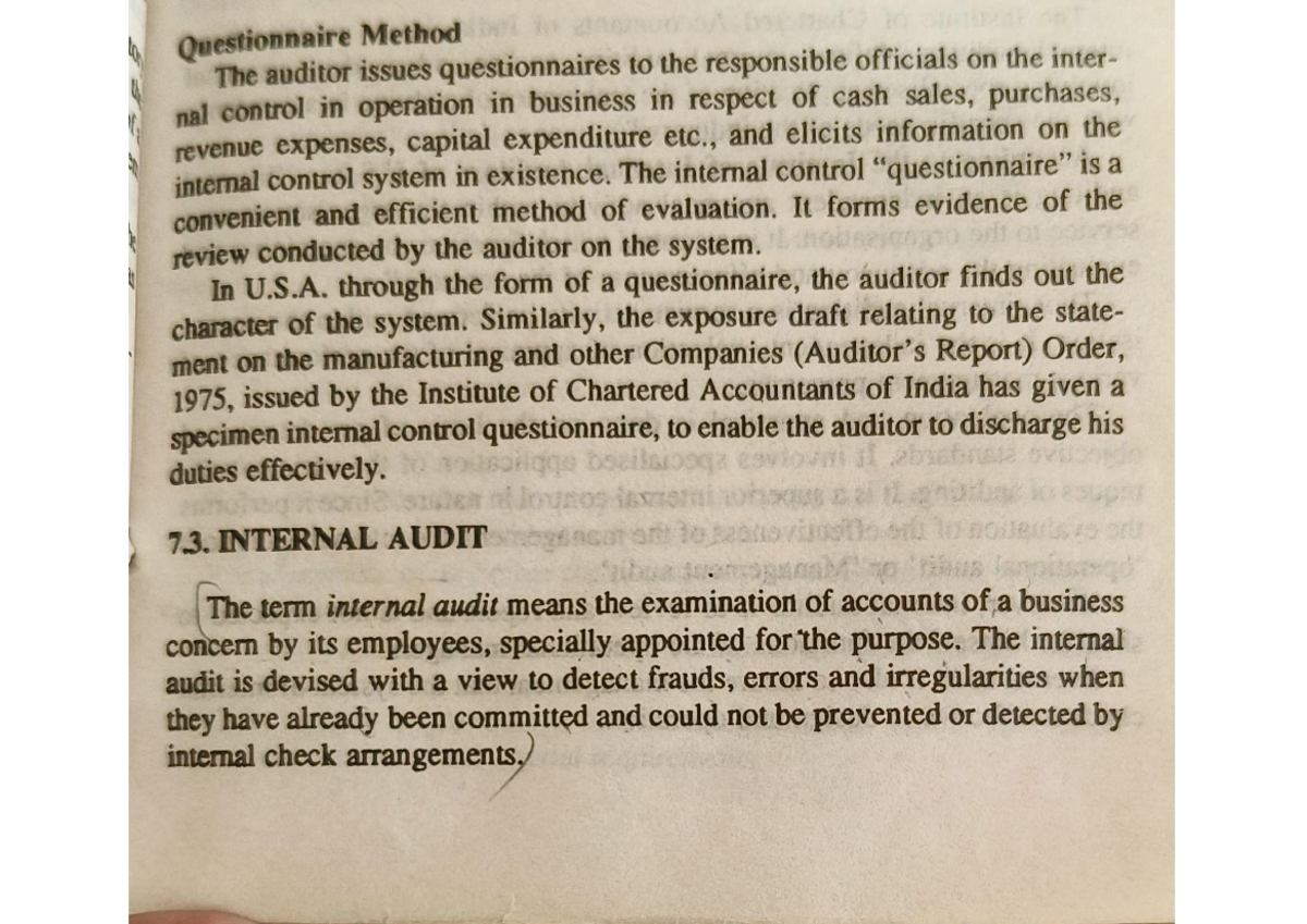 Principle of auditing unit2 - Bachelor of Computer Application - Studocu