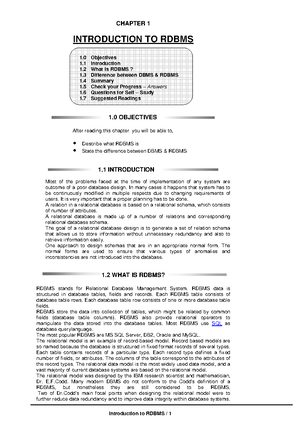 DBMS Unit 1 2 - Hand Written Notes - DBMS Lab - Studocu