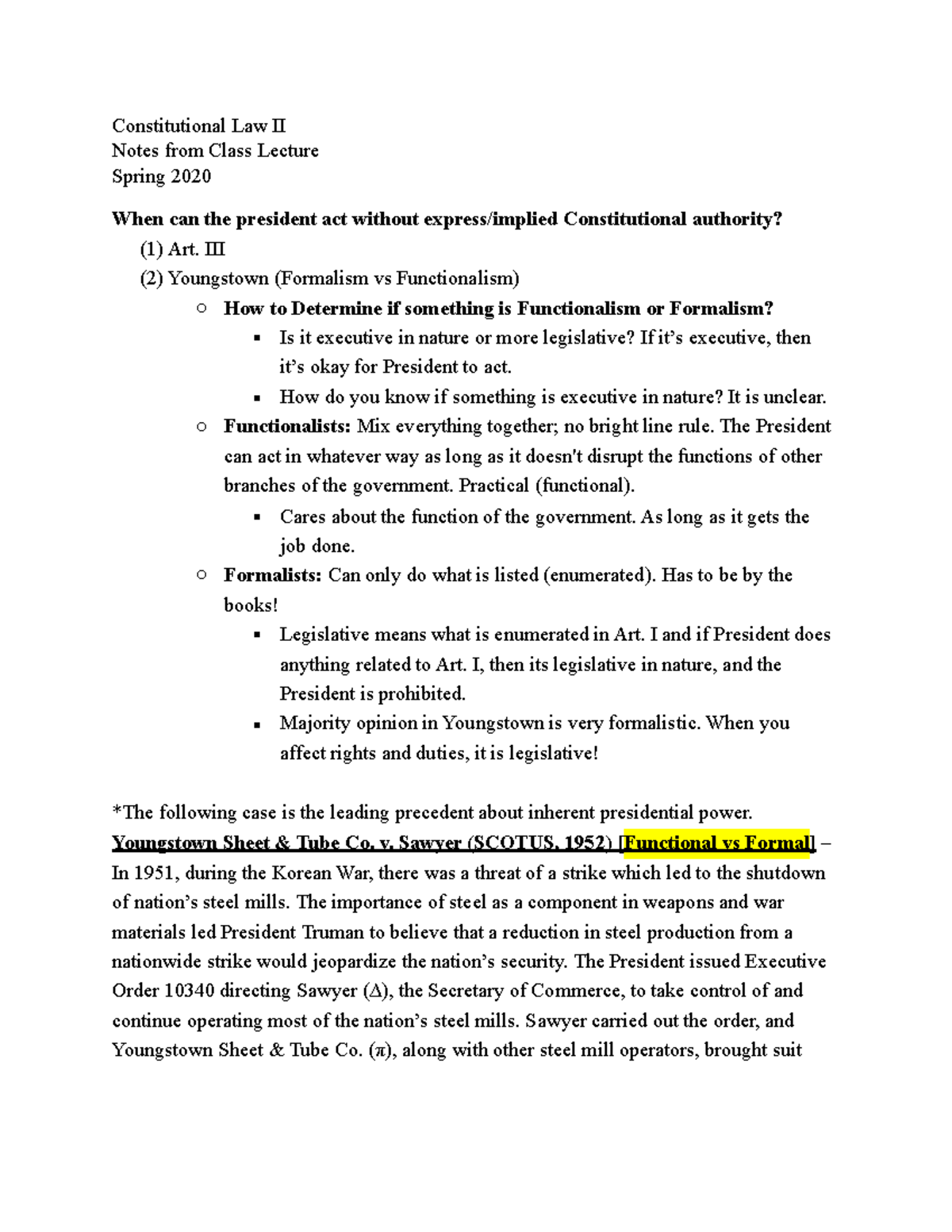 Express and implied Constitutional authority - Constitutional Law II ...