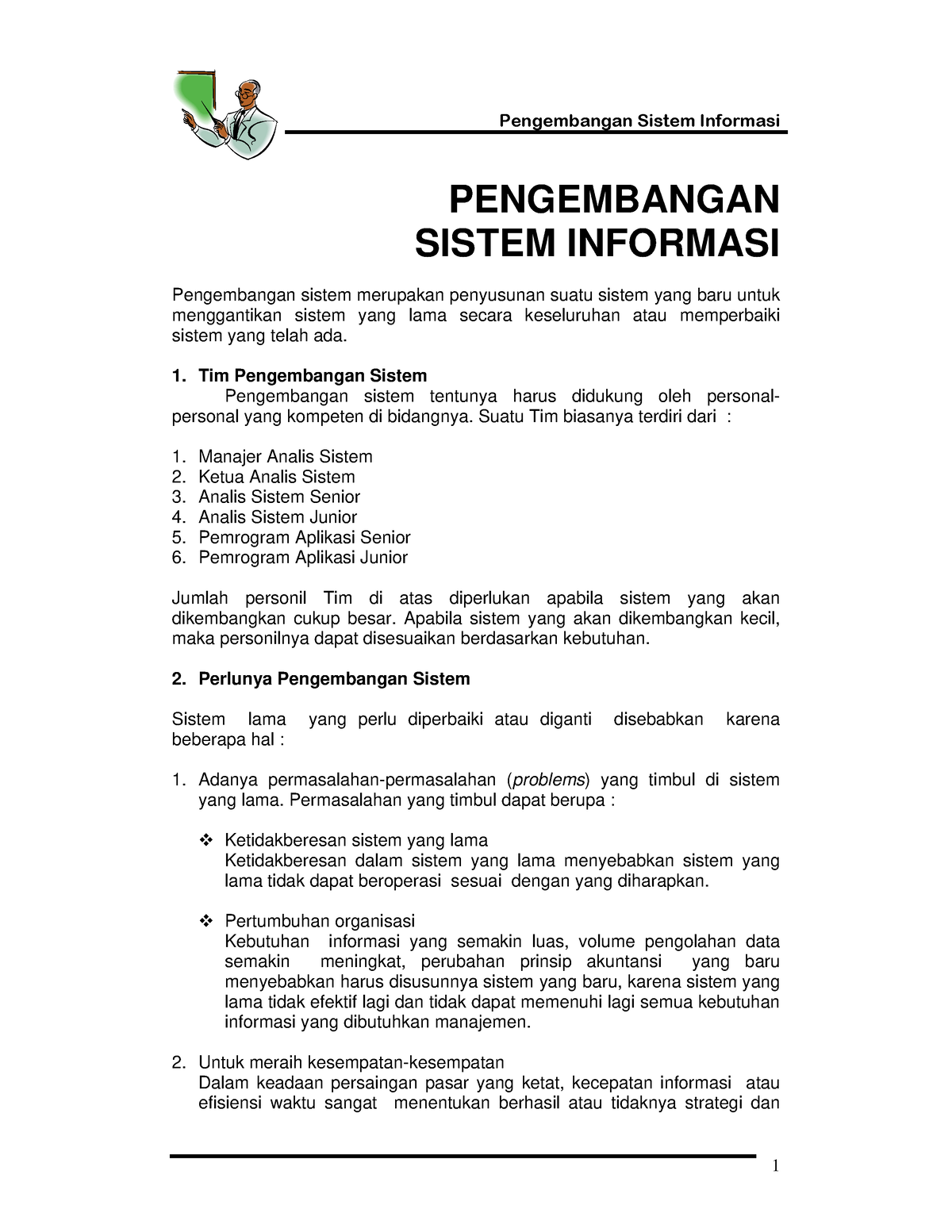 Pengembangan Sistem Informasi - PENGEMBANGAN SISTEM INFORMASI ...