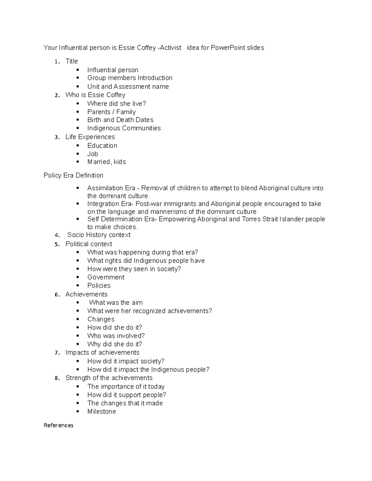 Essie Coffey -Activist Plan - Your Influential person is Essie Coffey ...