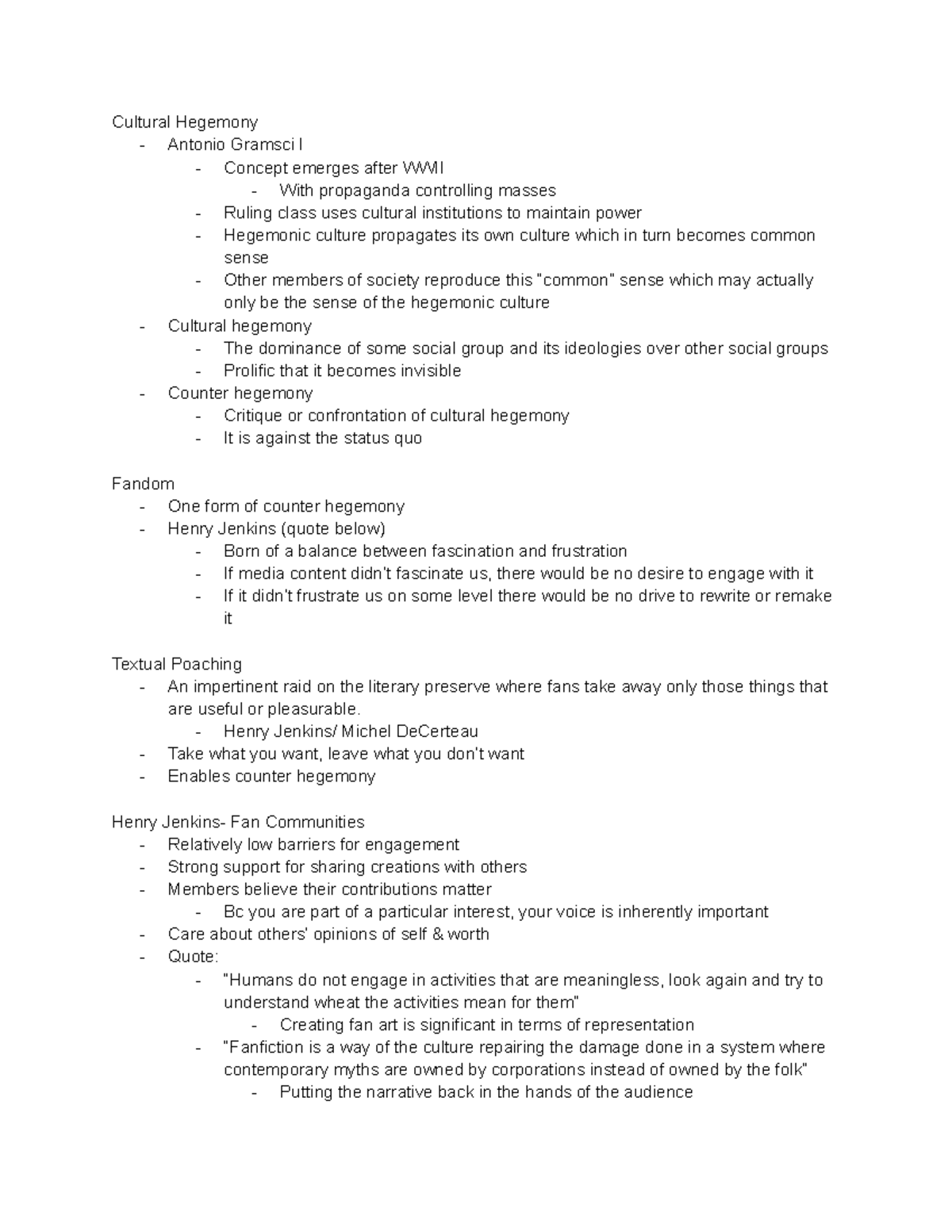 Media Consumption and Participatory Culture - Cultural Hegemony ...