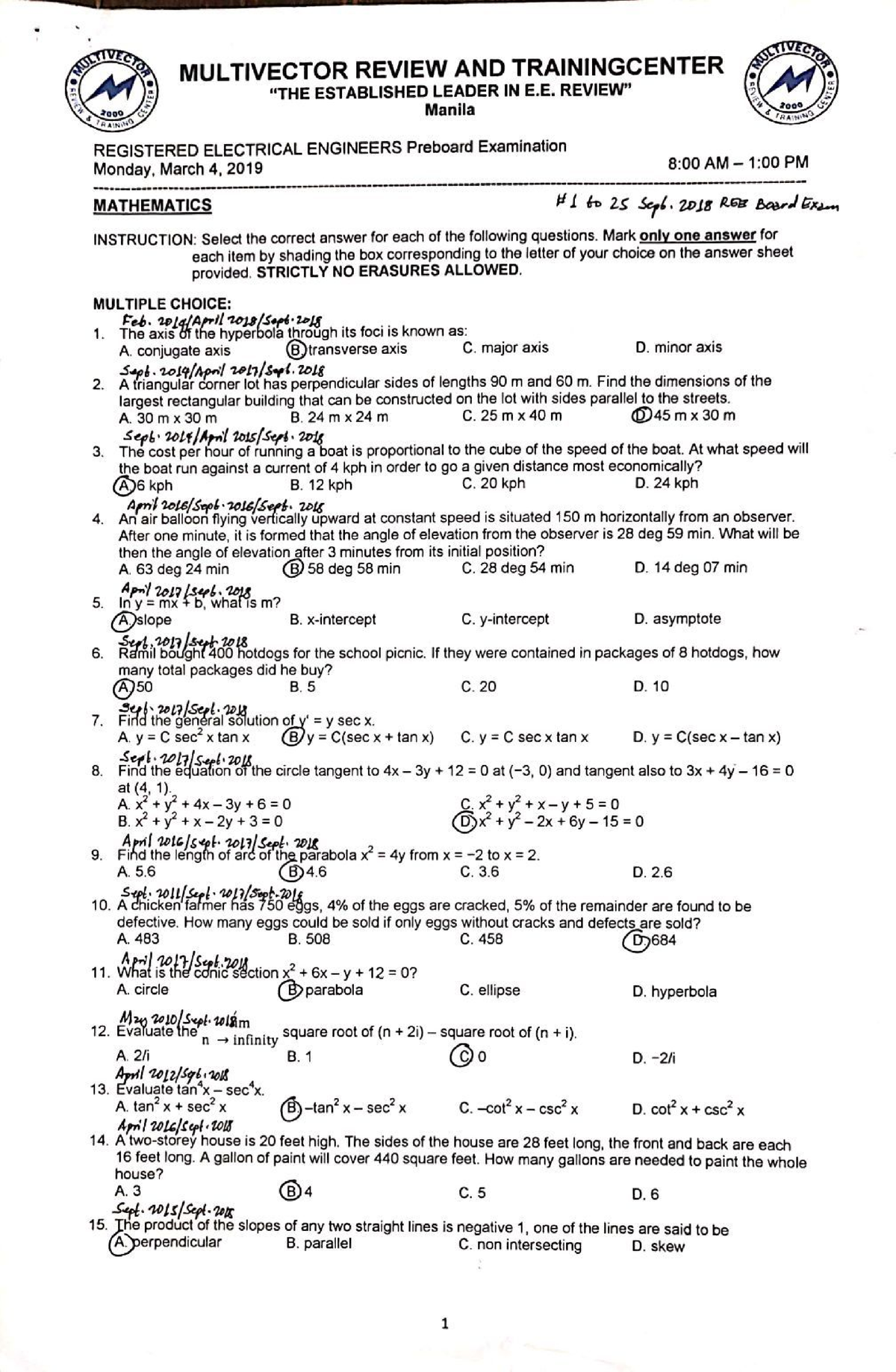 04 - Mathematics (042019 ) - Bachelor of Science in Electrical ...