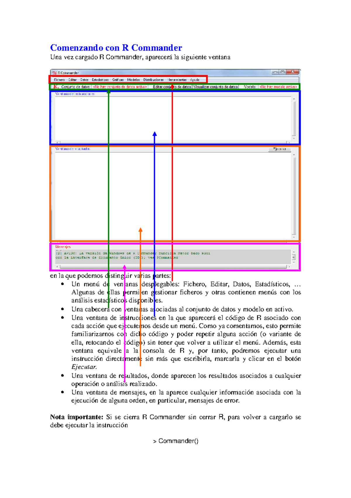 Comenzando Descriptiva Unidim RCommander - Comenzando con R Commander ...