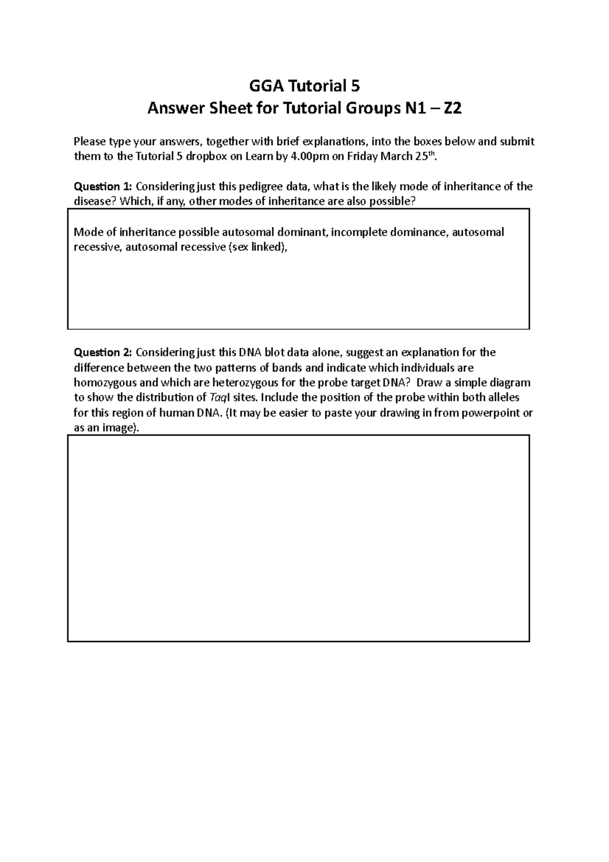 Tutorial 5 Answer Sheet Grps N1-Z2 - GGA Tutorial 5 Answer Sheet for ...