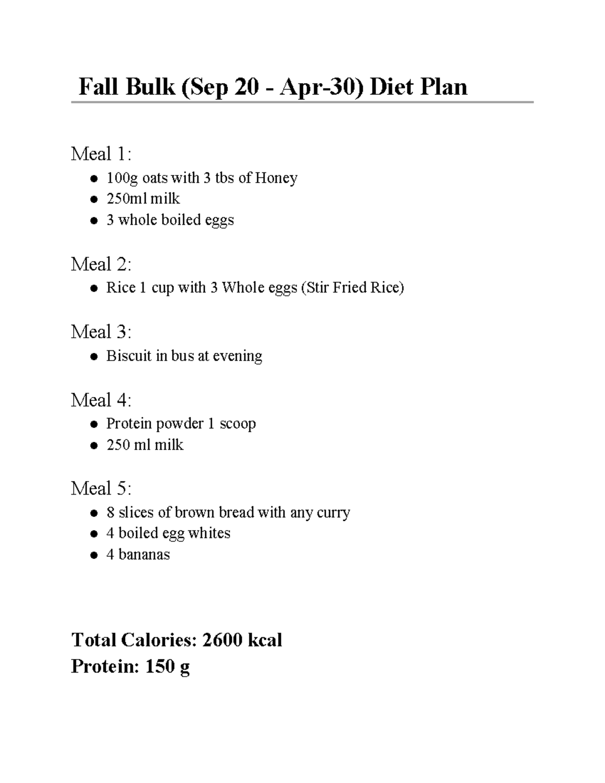 Fall Bulk DIet plan - maths - operating systems - Fall Bulk (Sep 20 ...