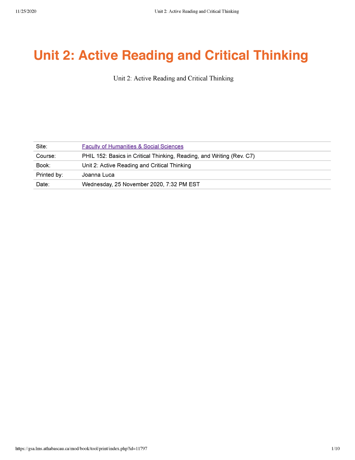 ocr critical thinking unit 2