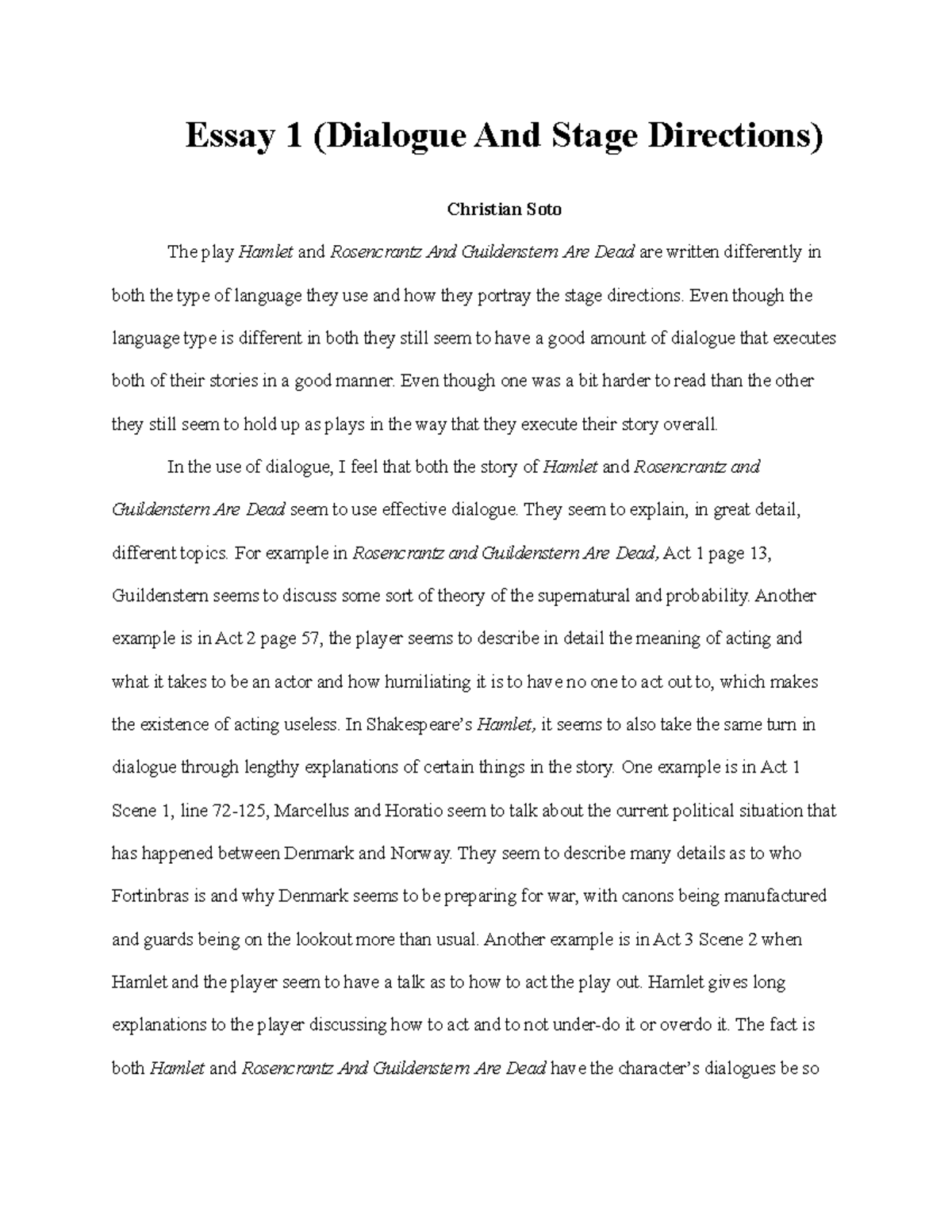 essay on dialogue