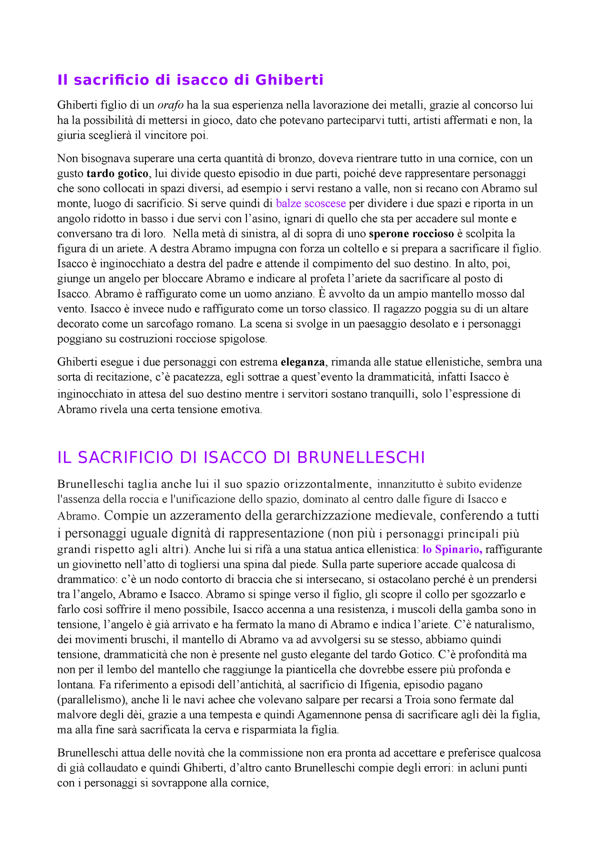 Il sacrificio di isacco di Ghiberti - Il sacrificio di isacco di ...