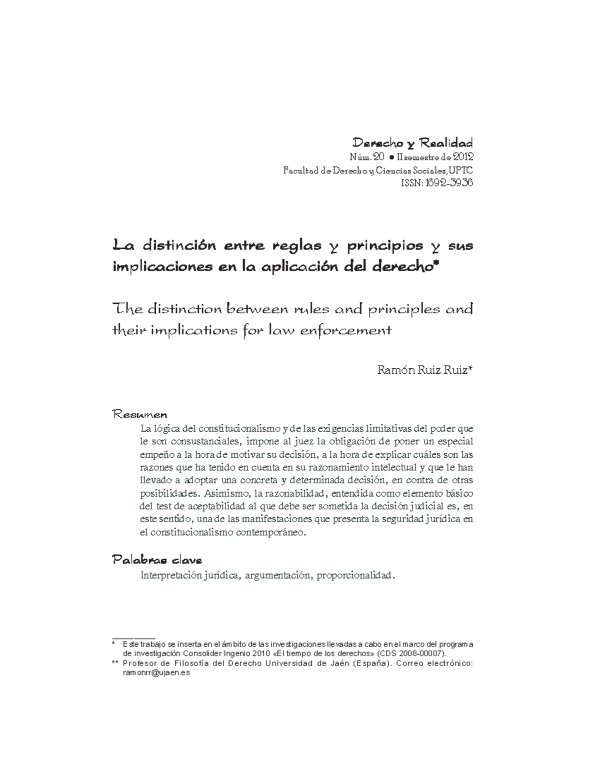 Derechoyrealidad 7 La Distincion Entre Reglas 143 La Distinci n 
