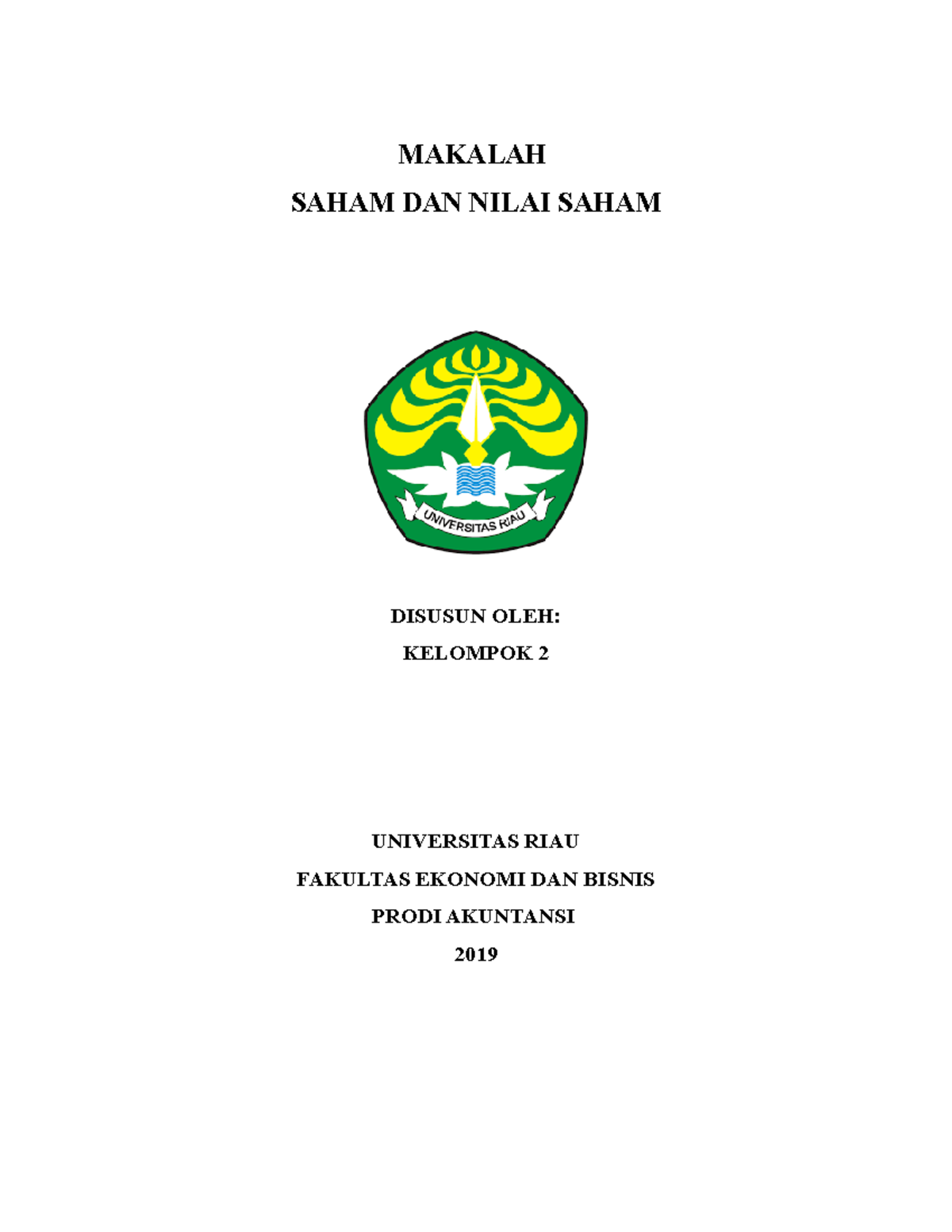 Makalah Saham DAN Nilai Saham - MAKALAH SAHAM DAN NILAI SAHAM DISUSUN ...