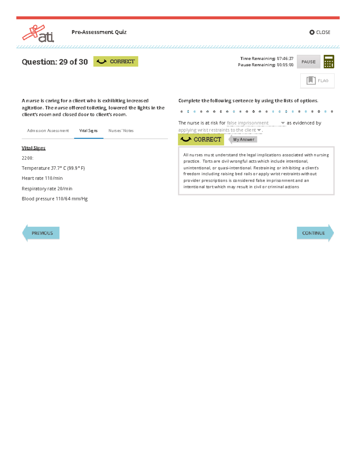 29 - Notes - Question 29 loaded rationals provided Question: 29 of 30 ...