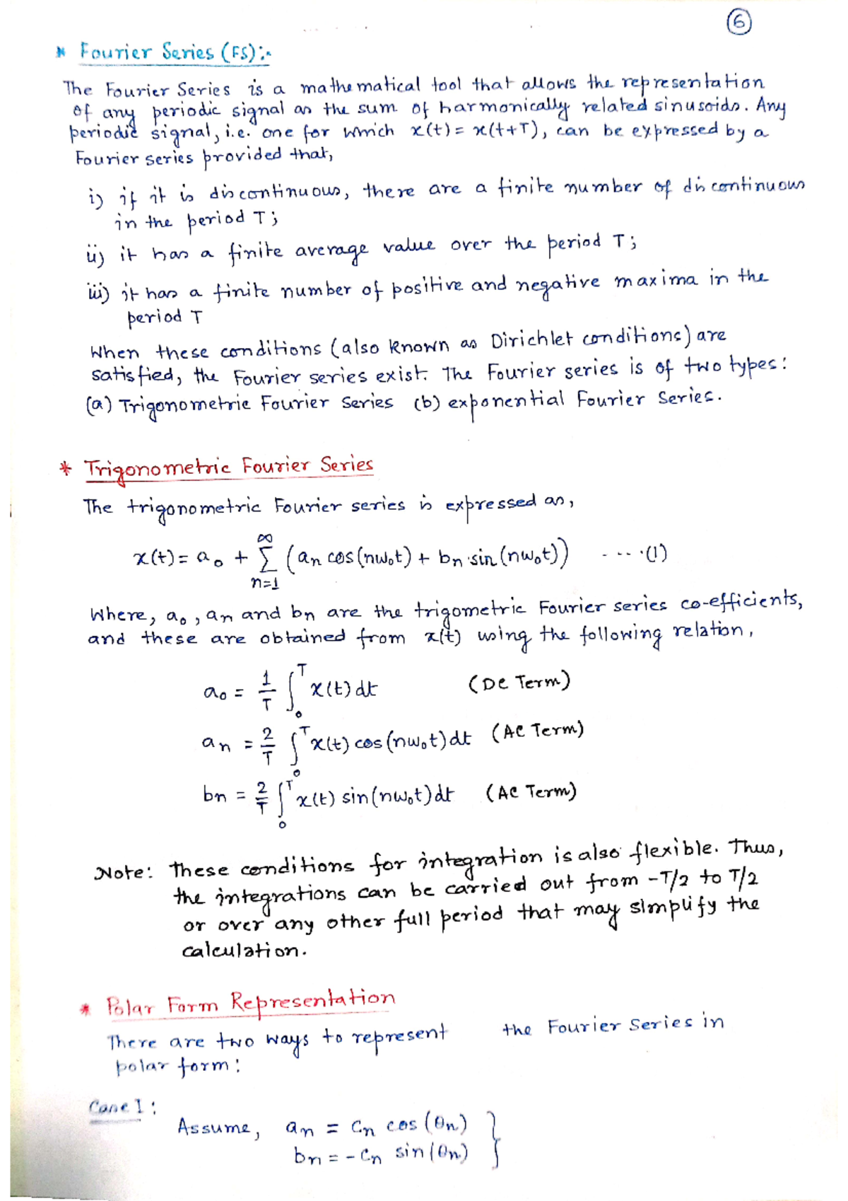 Fourier Series Class Notes Principle Of Digital Communication - Studocu