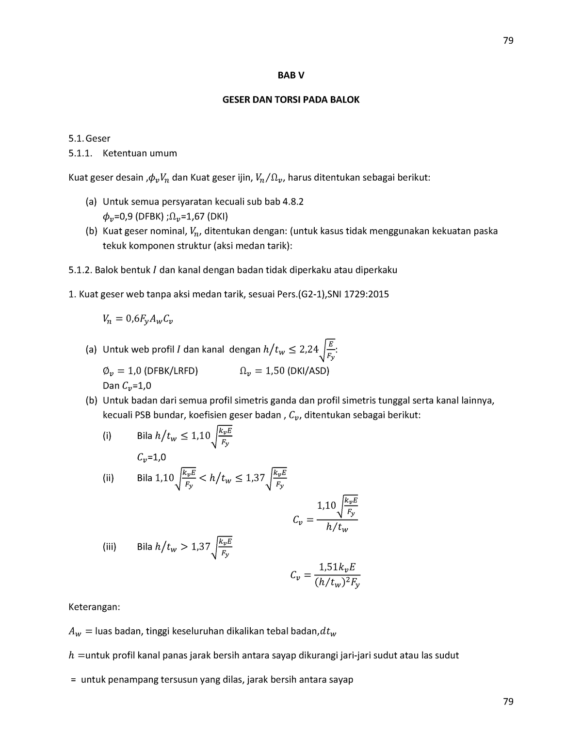 Bab 5 Geser Dan Torsi Balok - BAB V GESER DAN TORSI PADA BALOK Geser 5. ...