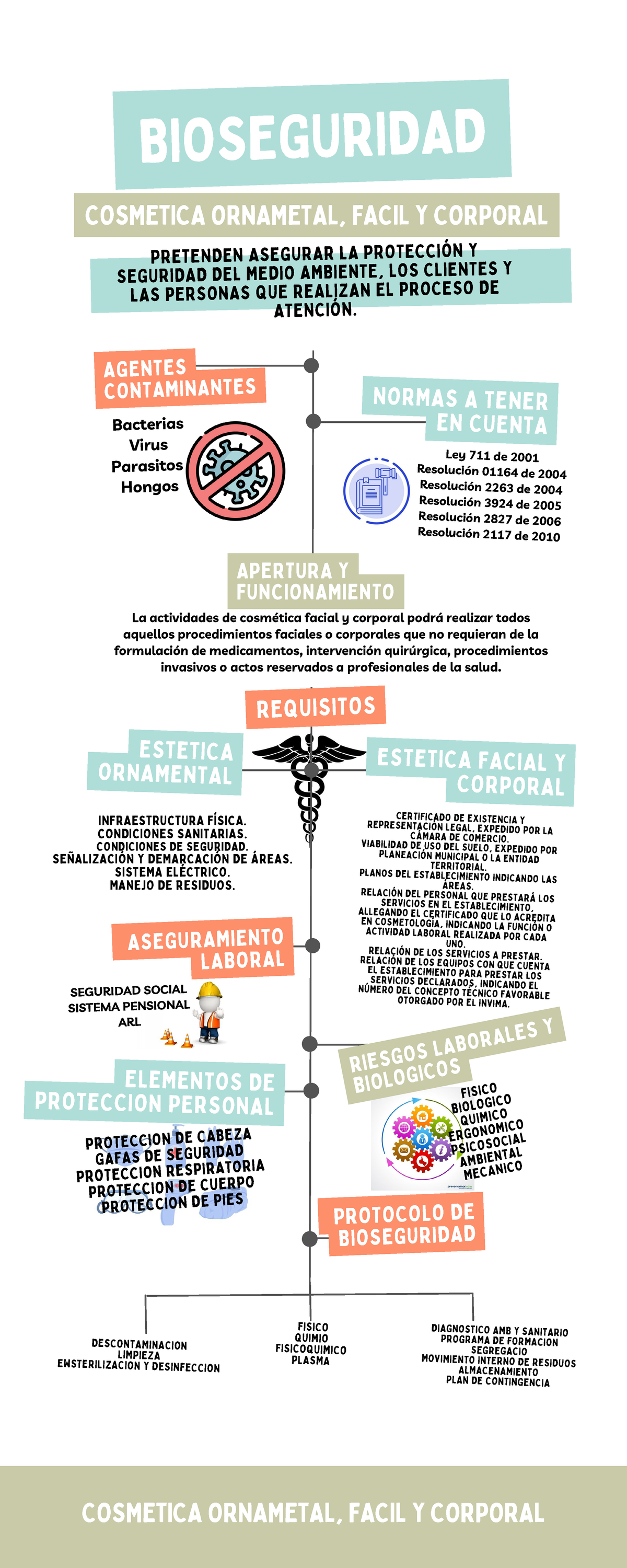 Infografia Bioseguridad Cosmetica Ornamental PROTOCOLO DE BIOSEGURIDAD DESCONTAMINACION